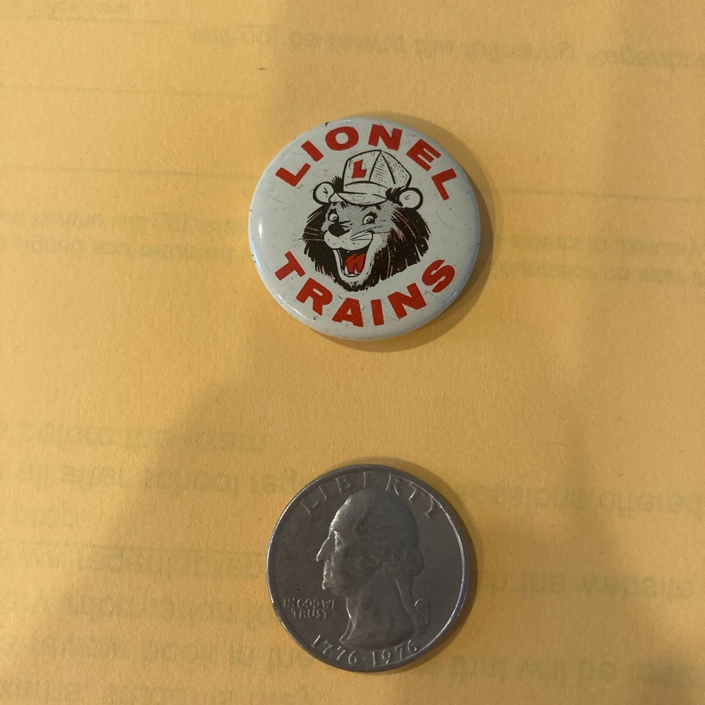 Rare Vintage LIONEL TRAINS button